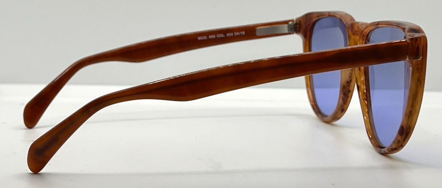 Gianni Versace 465 909 Vintage Sunglasses w/New Solid Blue Custom Lenses-54mm-Unworn/NOS