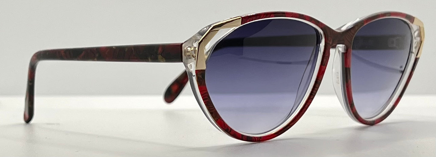 Silhouette M1298 Vintage Cat Eye Sunglasses w/New Custom Gradient Lenses-57mm-Austria/Unworn
