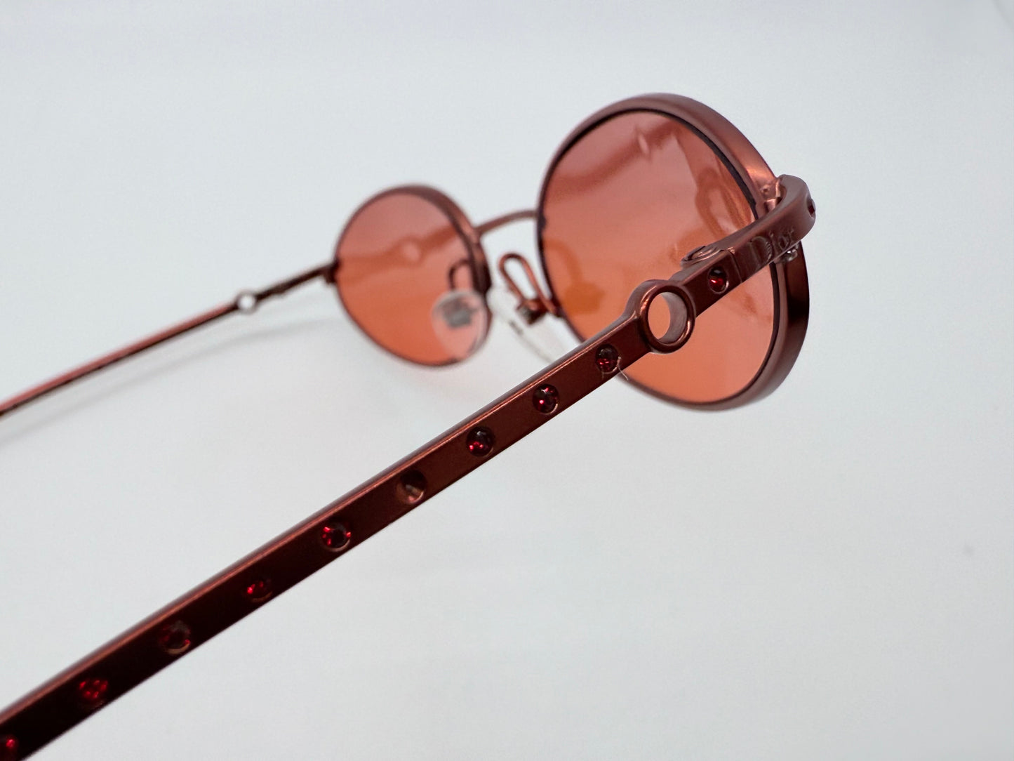 Christian Dior CD 3088 Red Metal Sunglasses w/New Red Tinted Custom Lenses