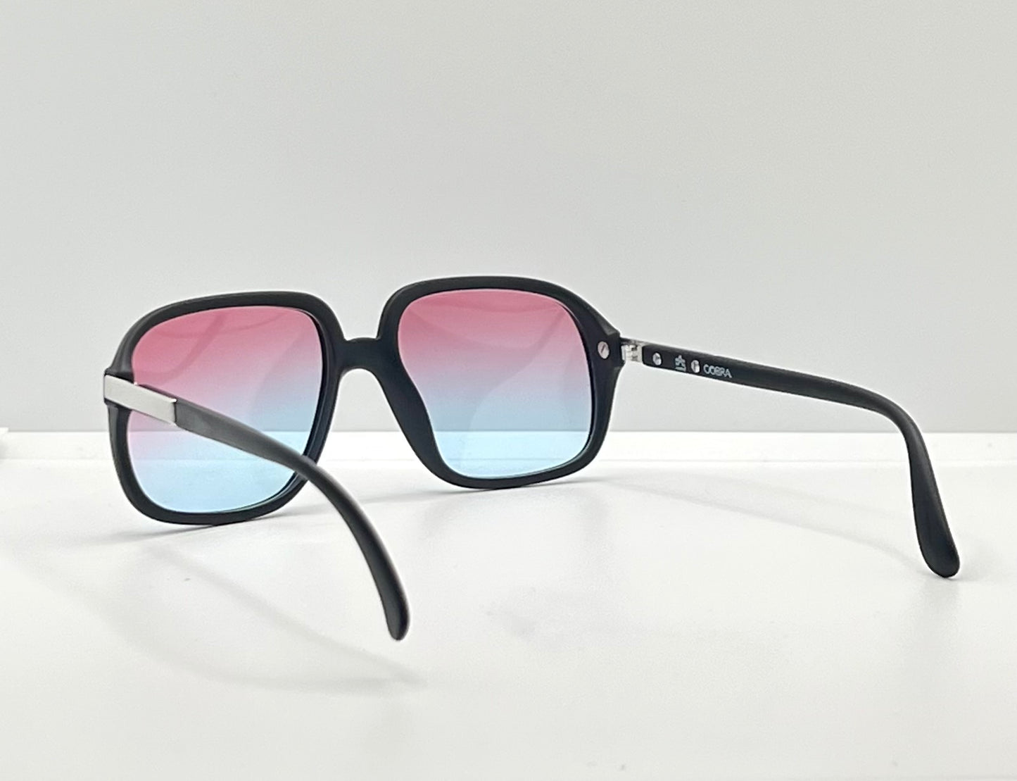 COBRA 3038 Vintage Optyl Sunglasses w/ New, Custom Rose to Ice Blue Gradient Lenses-Deadstock-Austria