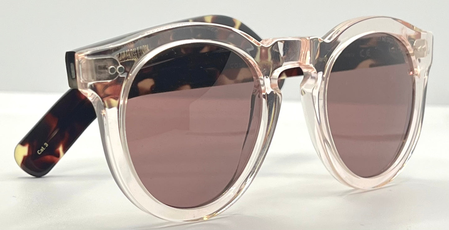 Cutler and Gross CGSN 0734 Crystal/Tortoise Sunglasses-50mm-New/Unworn-Full Kit