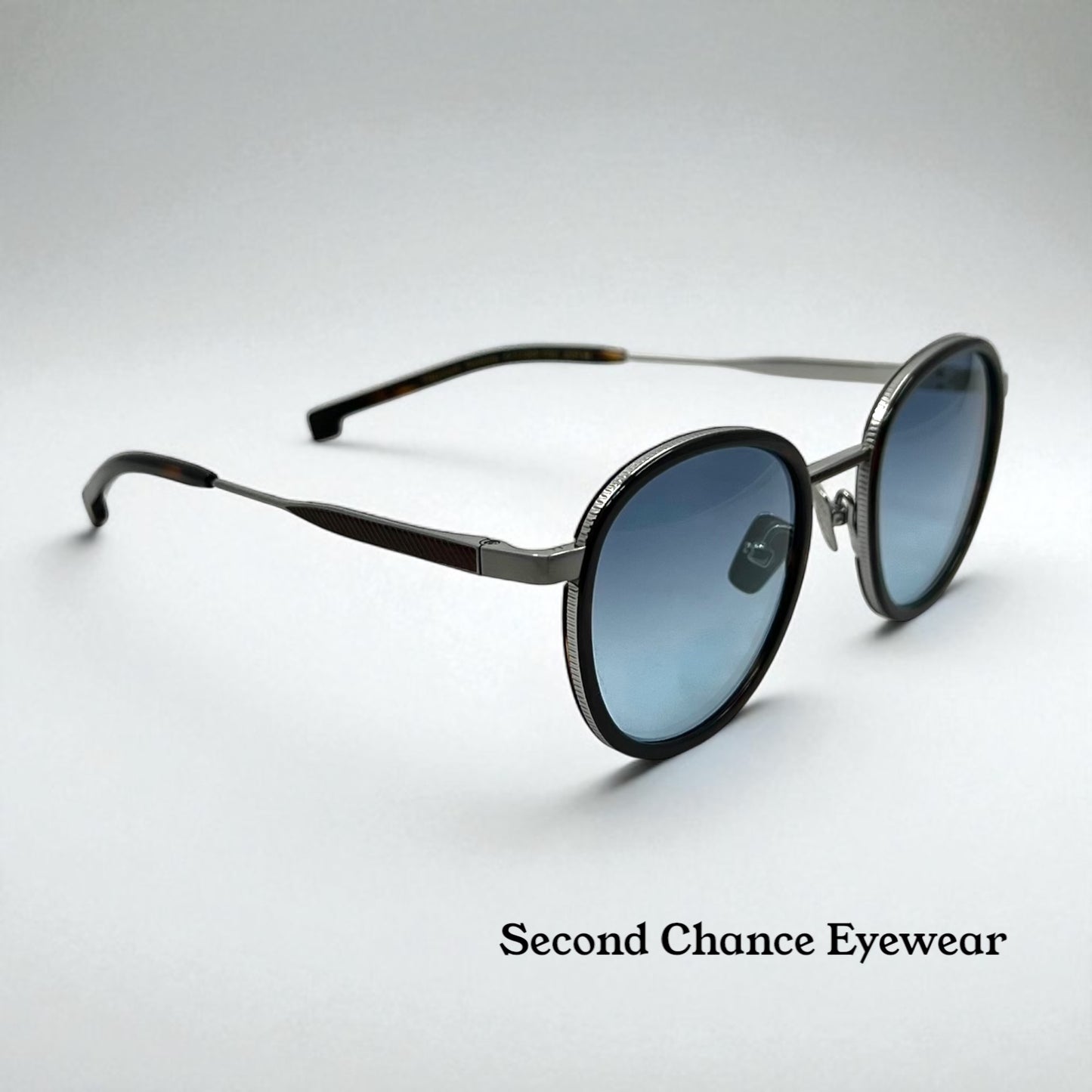 Entourage of 7 “Robbie” Titanium Sunglasses w/New Gradient Tinted Custom Lenses-Full Kit/Unworn