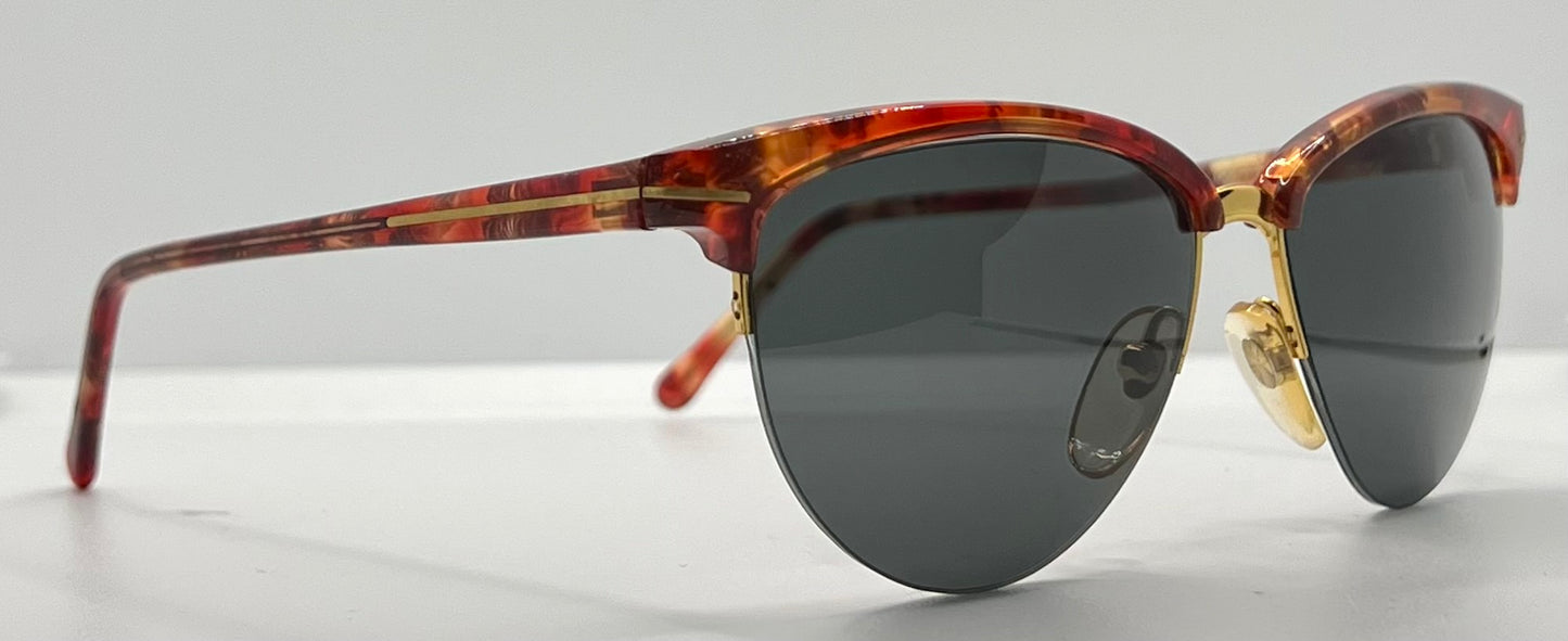 Versace 312/S Red Tortoise Vintage Sunglasses w/New Custom Lenses-52mm-Italy-Unworn