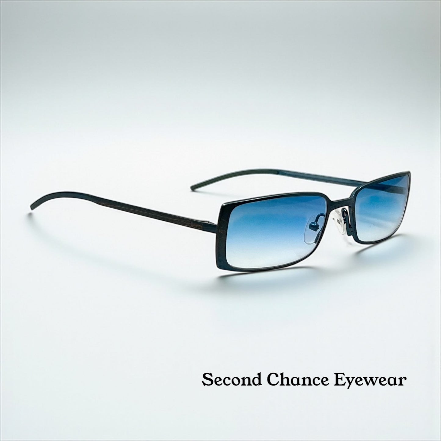 Christian Dior CD 3601 58U Metallic Blue Vintage Sunglasses w/New/Custom Gradient Lenses