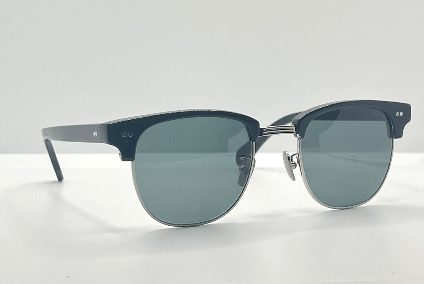 Vintage DEADSTOCK Fine Arts Optical Clubmaster Sunglasses – San Francisco – Custom Solid Grey Lenses