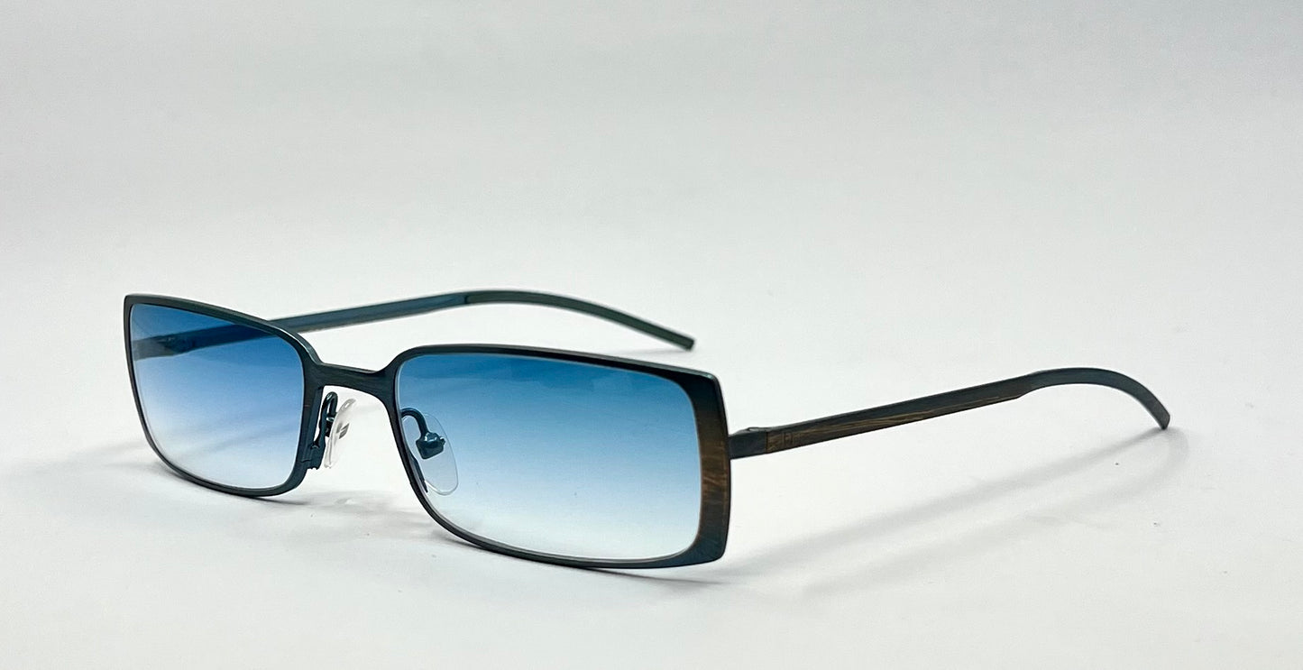 Christian Dior CD 3601 58U Metallic Blue Vintage Sunglasses w/New/Custom Gradient Lenses