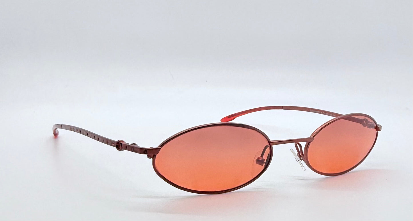 Christian Dior CD 3088 Red Metal Sunglasses w/New Red Tinted Custom Lenses