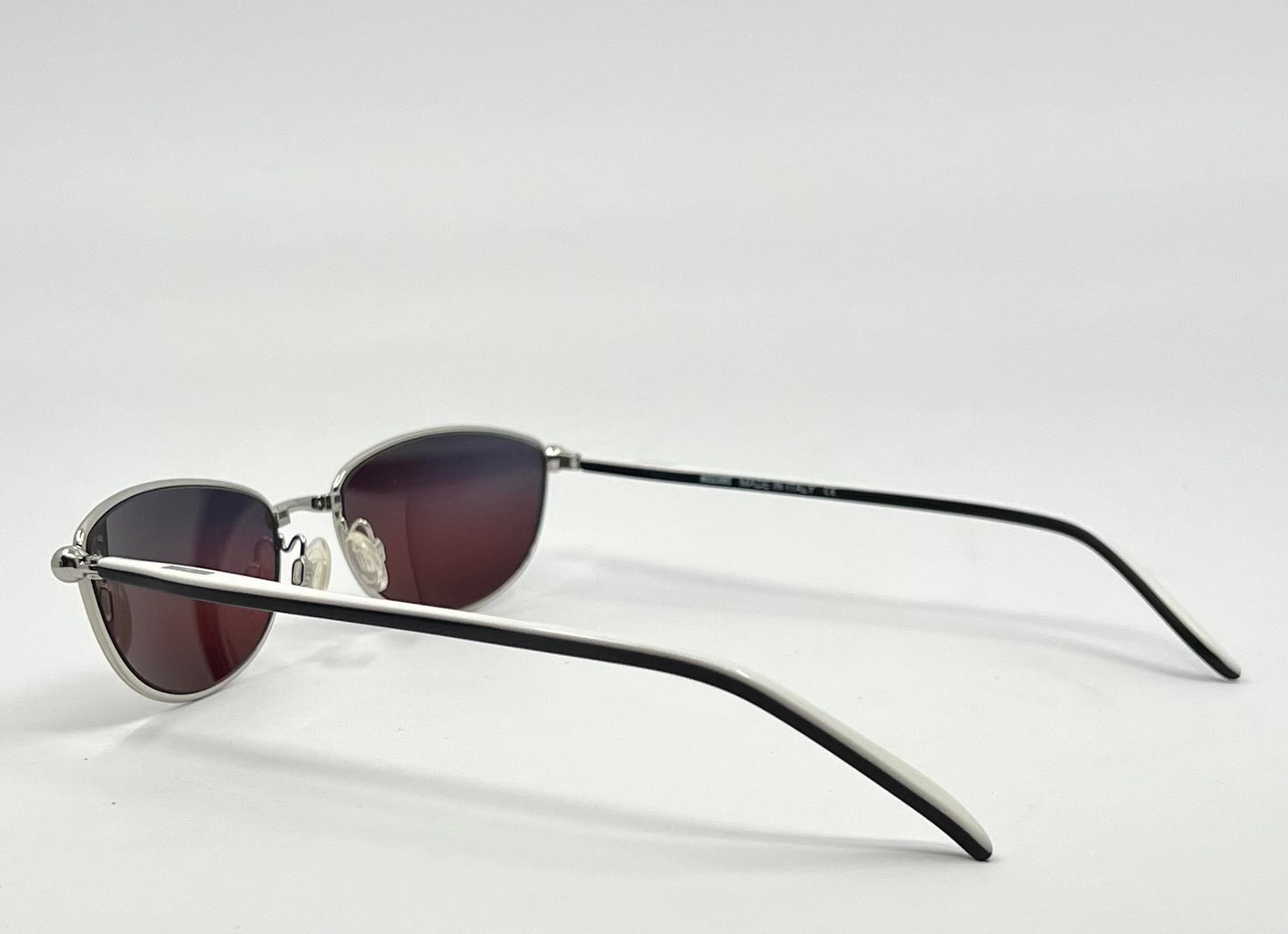 Moschino MO14301 Vintage Sunglasses w/New Solid Plum Tinted Custom Lenses-Italy
