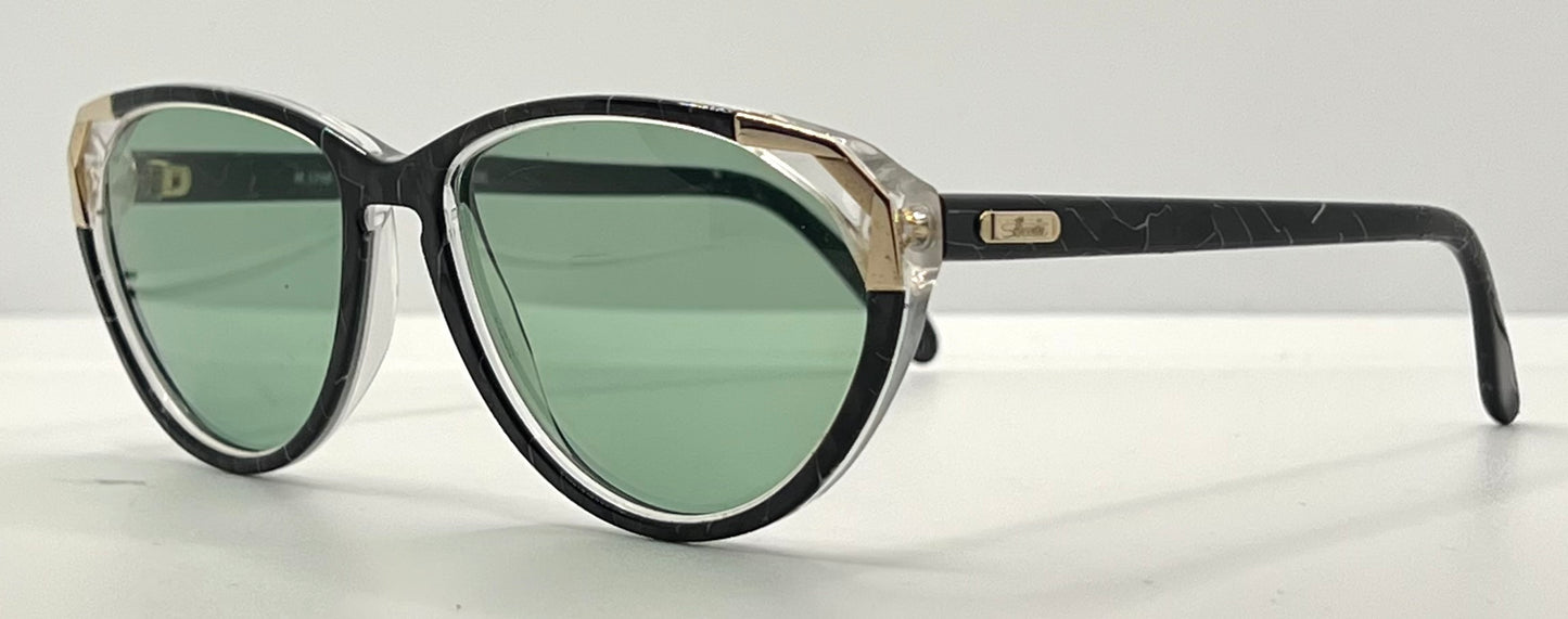 Silhouette M1298 Vintage Sunglasses Black Marble w/New Custom Lenses-Austria