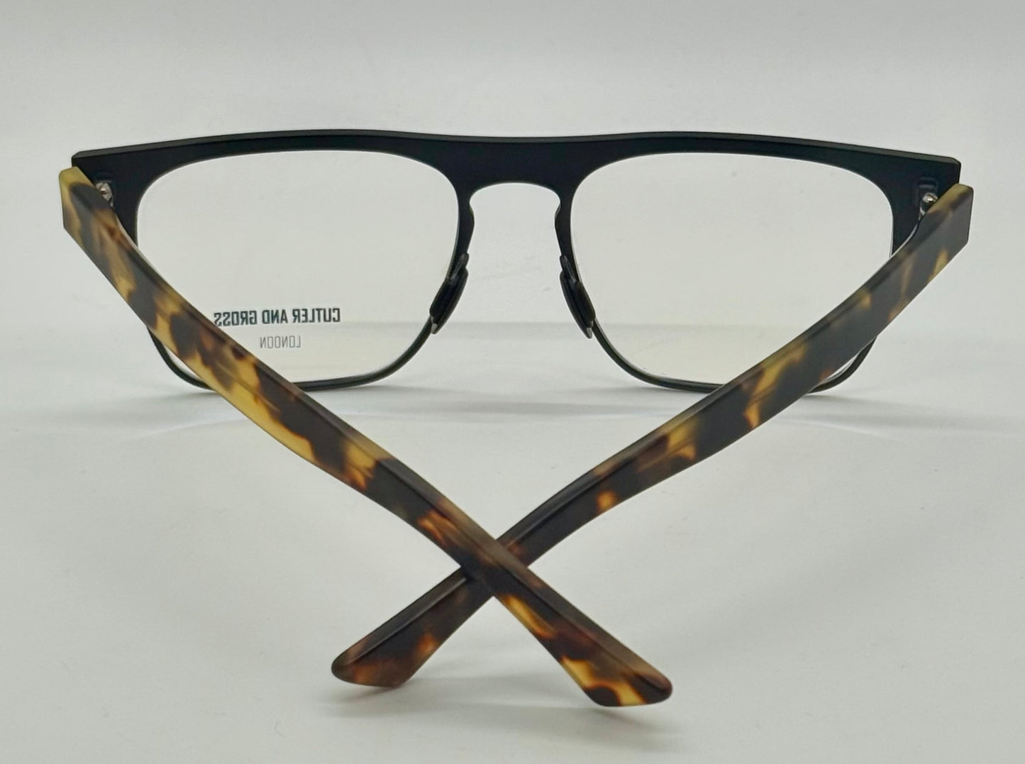 Cutler and Gross CGOP1366-03-Matte Black/Tortoise-56mm-Handmade in Italy-Full Kit