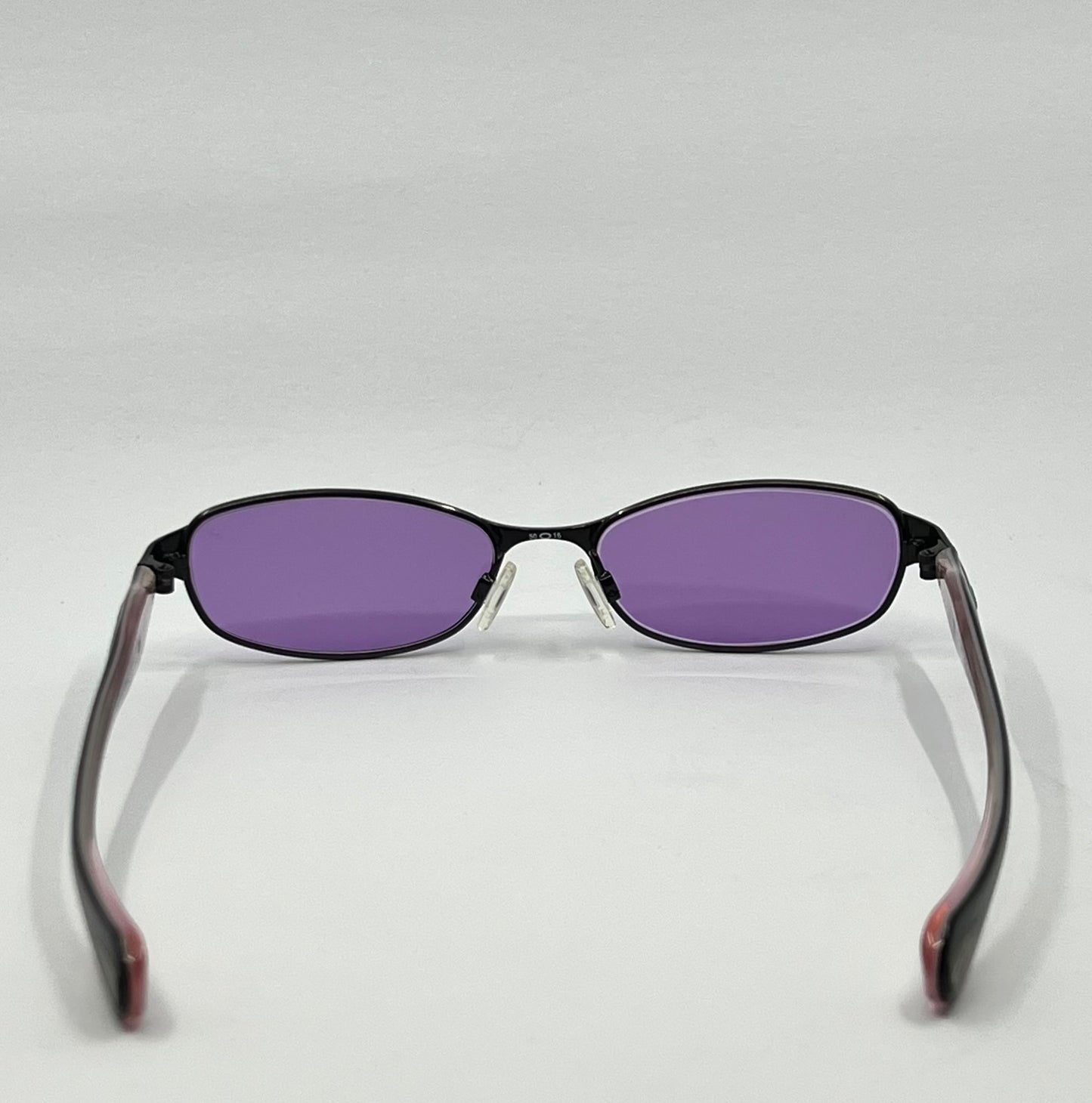 Oakley Flawless 2.0 Brushed Chrome Vintage Sunglasses w/New Solid Purple Custom Tinted Lenses