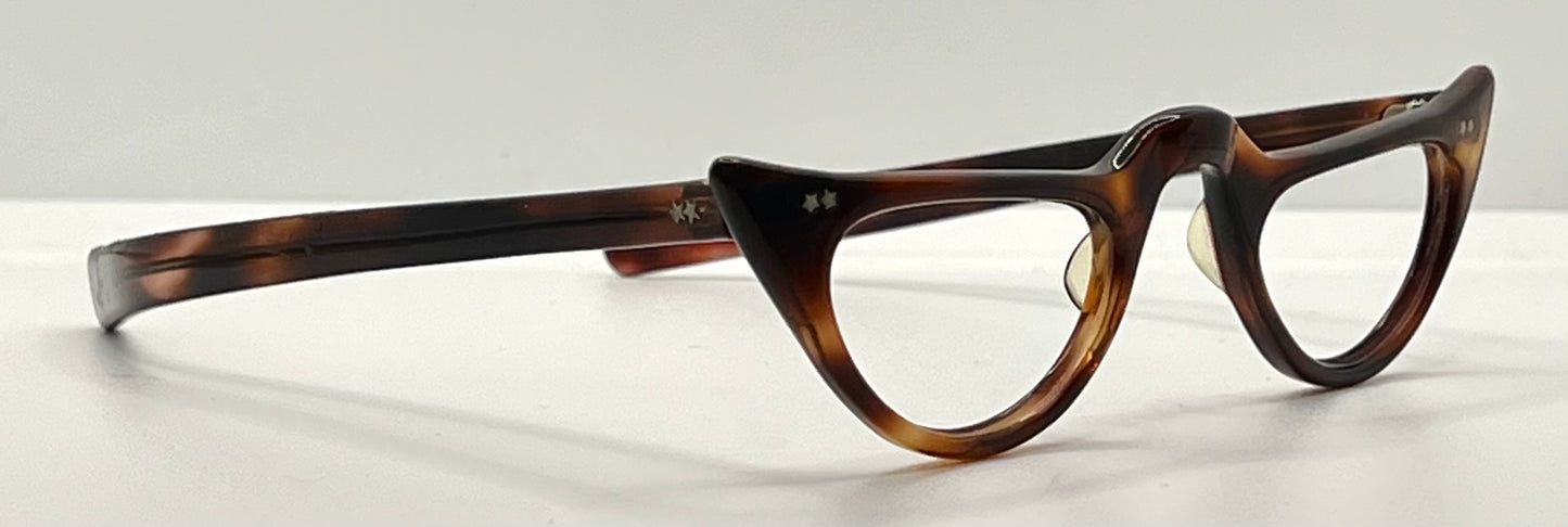 Vintage Cat Eye Eyeglasses Tortoiseshell Acetate – Refurbished USA 6½