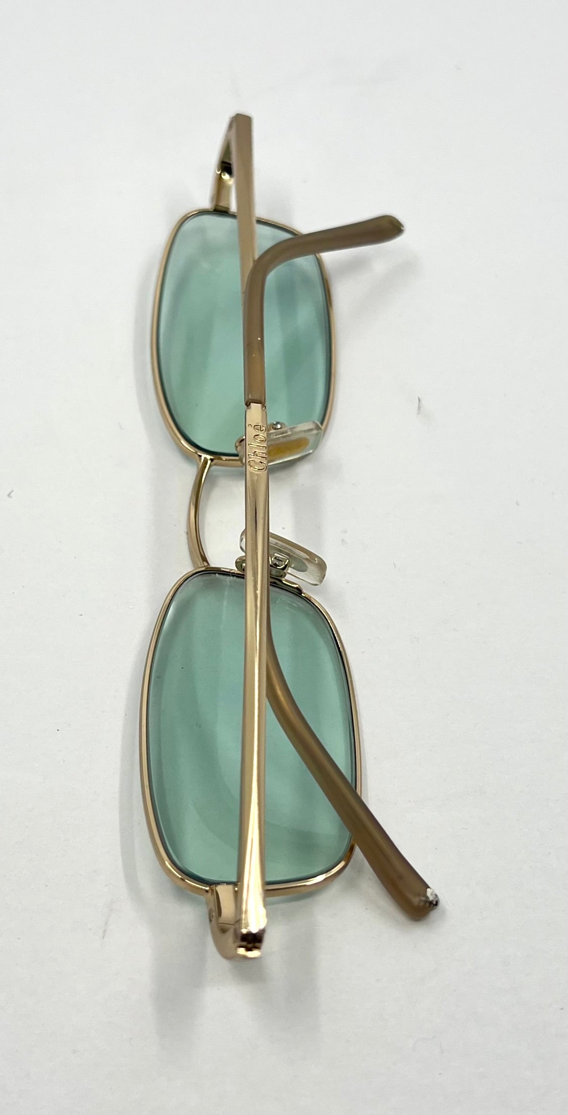 Chloé CL1110 C04 Gold Y2K Sunglasses w/ New Second Chance Customs Day/Night Lenses
