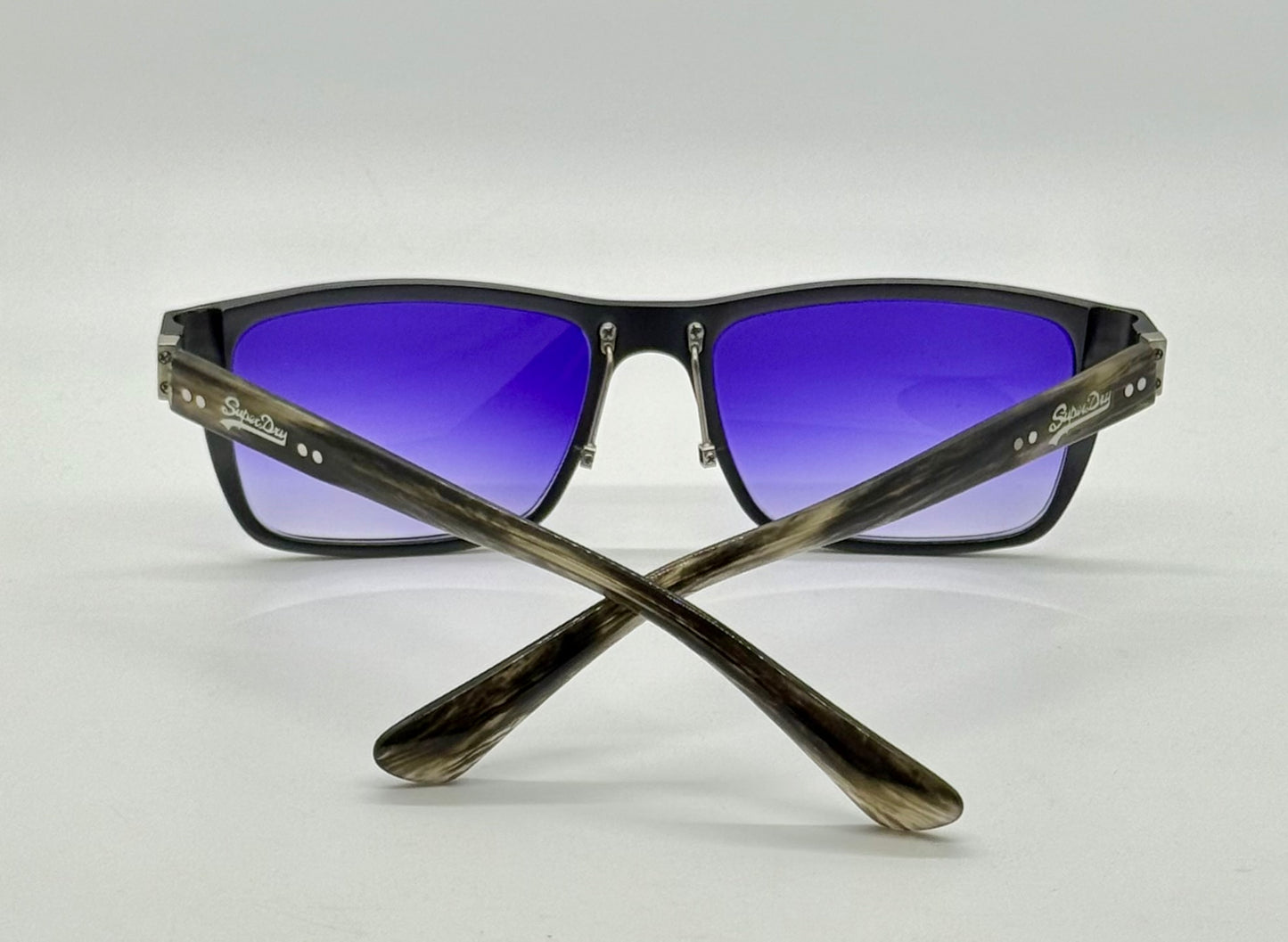 SUPERDRY x FOUNDRY JAPAN COLLAB w/New Purple Gradient Custom Lenses-SPRING HINGES-Unworn