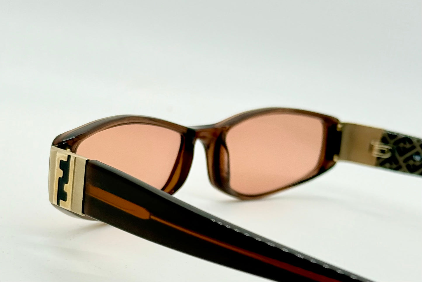 Fendi F645 238 Vintage Sunglasses–FF Monogram Arms-Deadstock/Unworn Italy