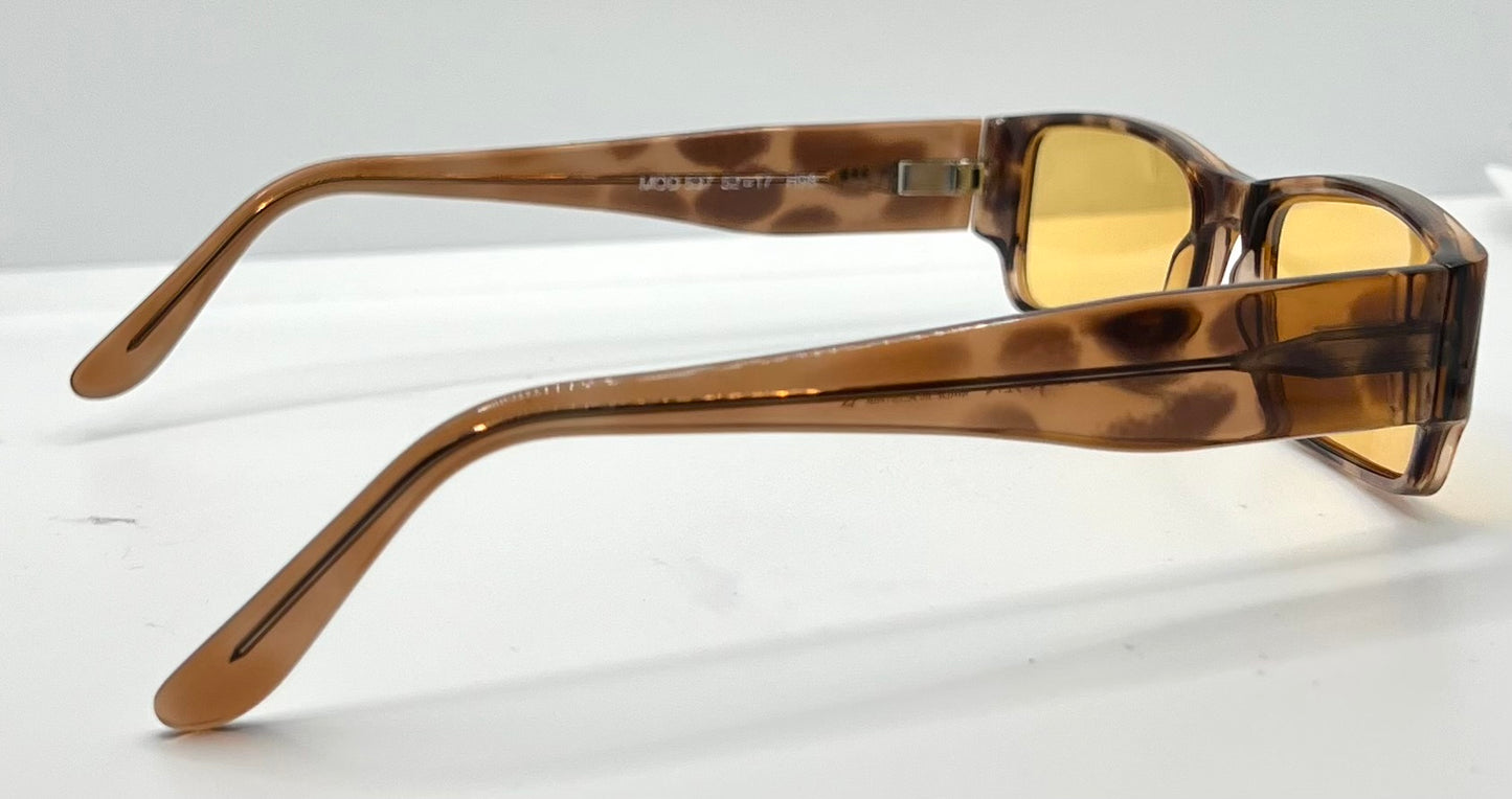 Johann Von Goisern MOD.537 Sunglasses w/New Solid-Amber Custom Lenses-Austria-NOS