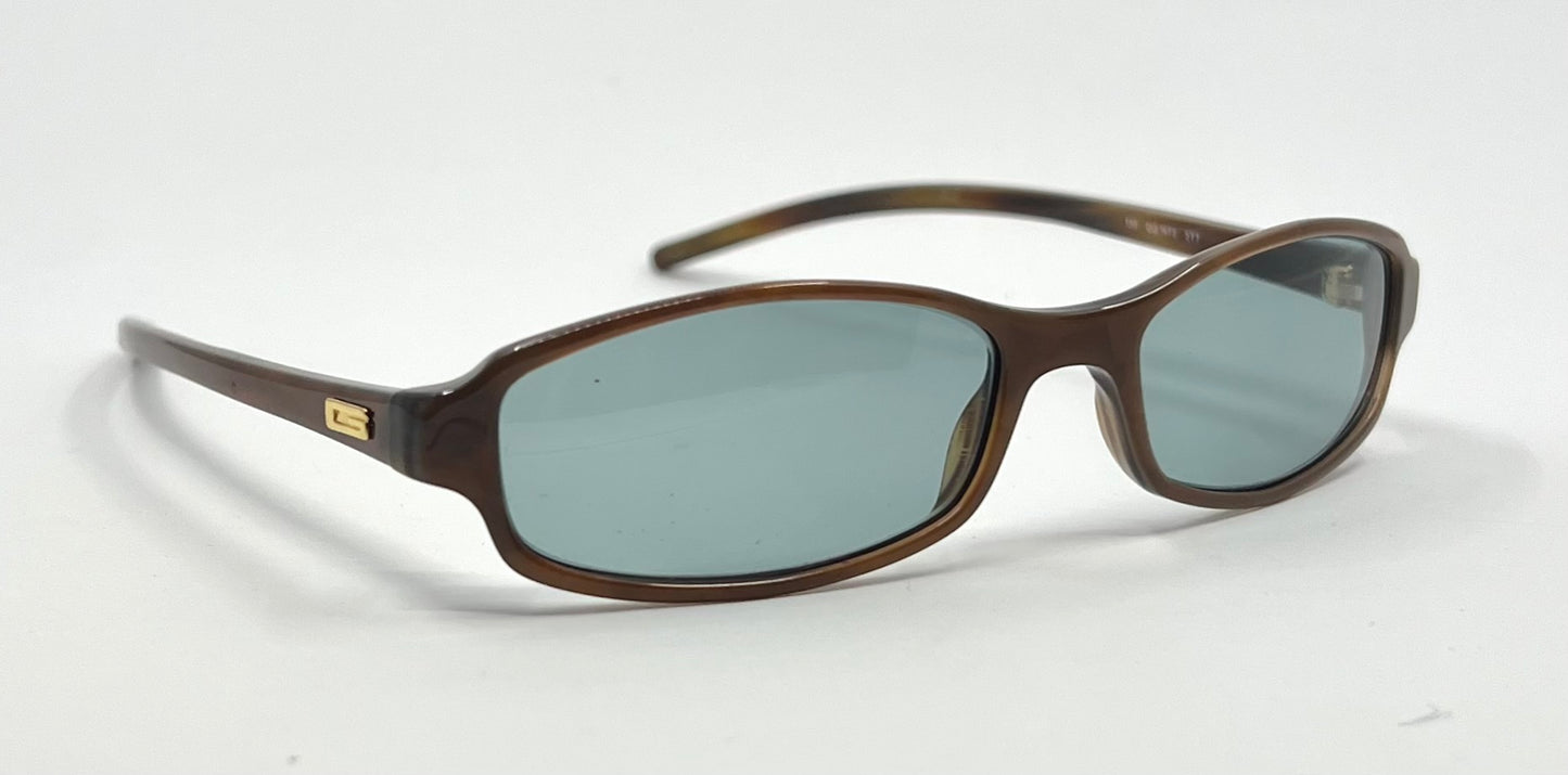 Gucci GG1473 5Y7 Y2K Vintage Sunglasses w/NewSolid Aquamarine Custom Lenses