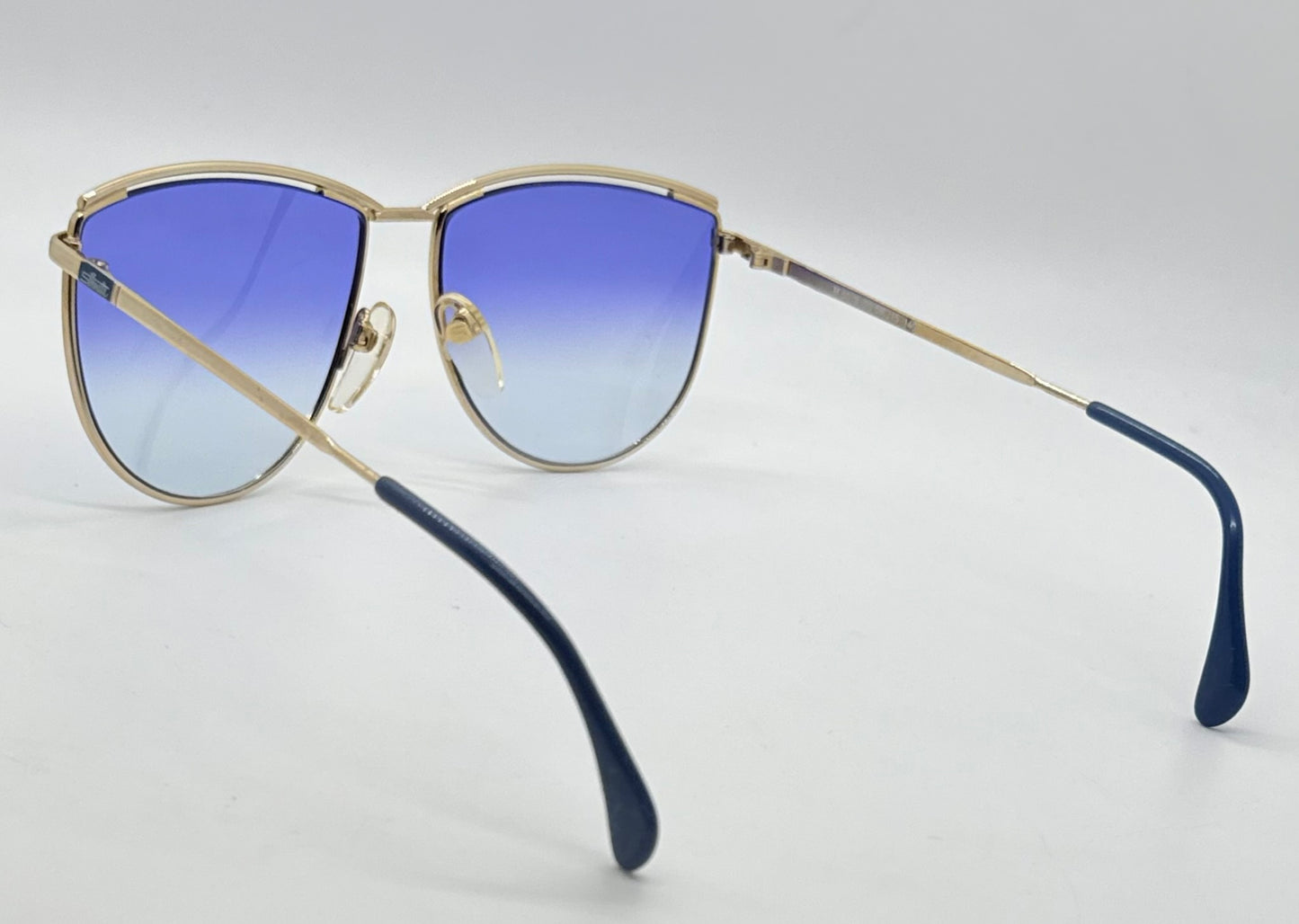 Silhouette V6050 M6078 Vintage Sunglasses w/New Blue Gradient Custom Lenses–59mm-Austria