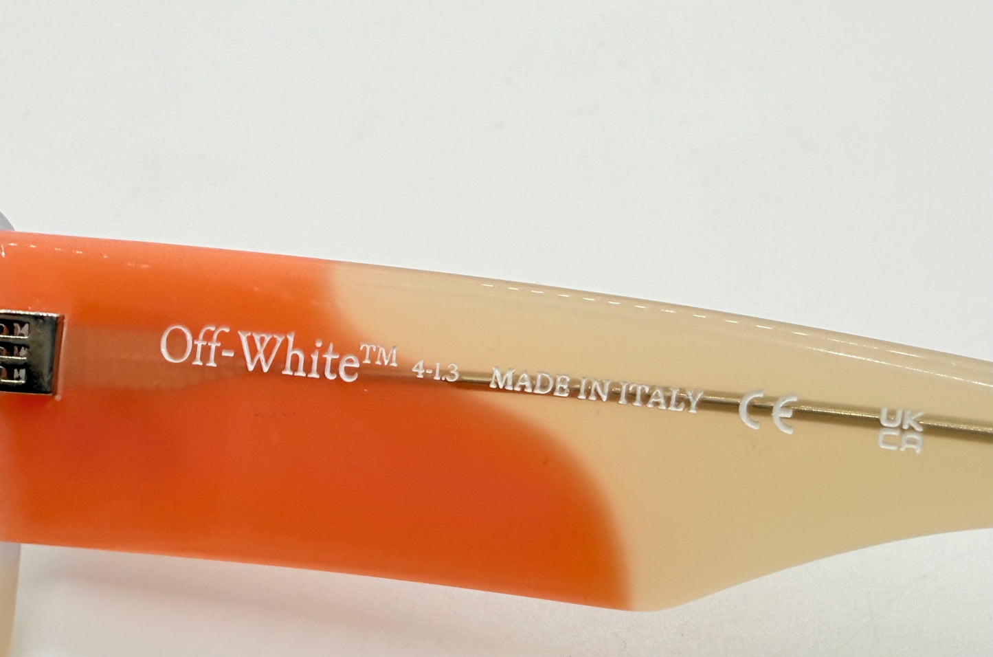 Off-White OERI069 Beige/Orange Sunglasses-50mm-New/Unworn-Full Kit –Italy