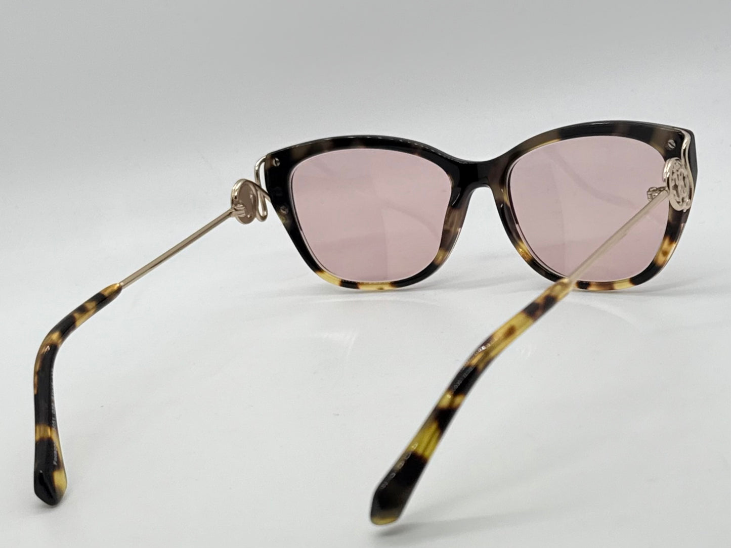 Roberto Cavalli Focanapo 5051 Vintage Cat Eye Sunglasses w/New Soft Pink Custom Lenses-Italy 51mm