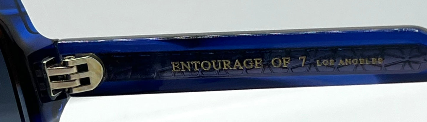 Entourage of 7 “Ravenna” Blue Havana Gradient 51mm Sunglasses-Made in Japan-New/Unworn -Full Kit