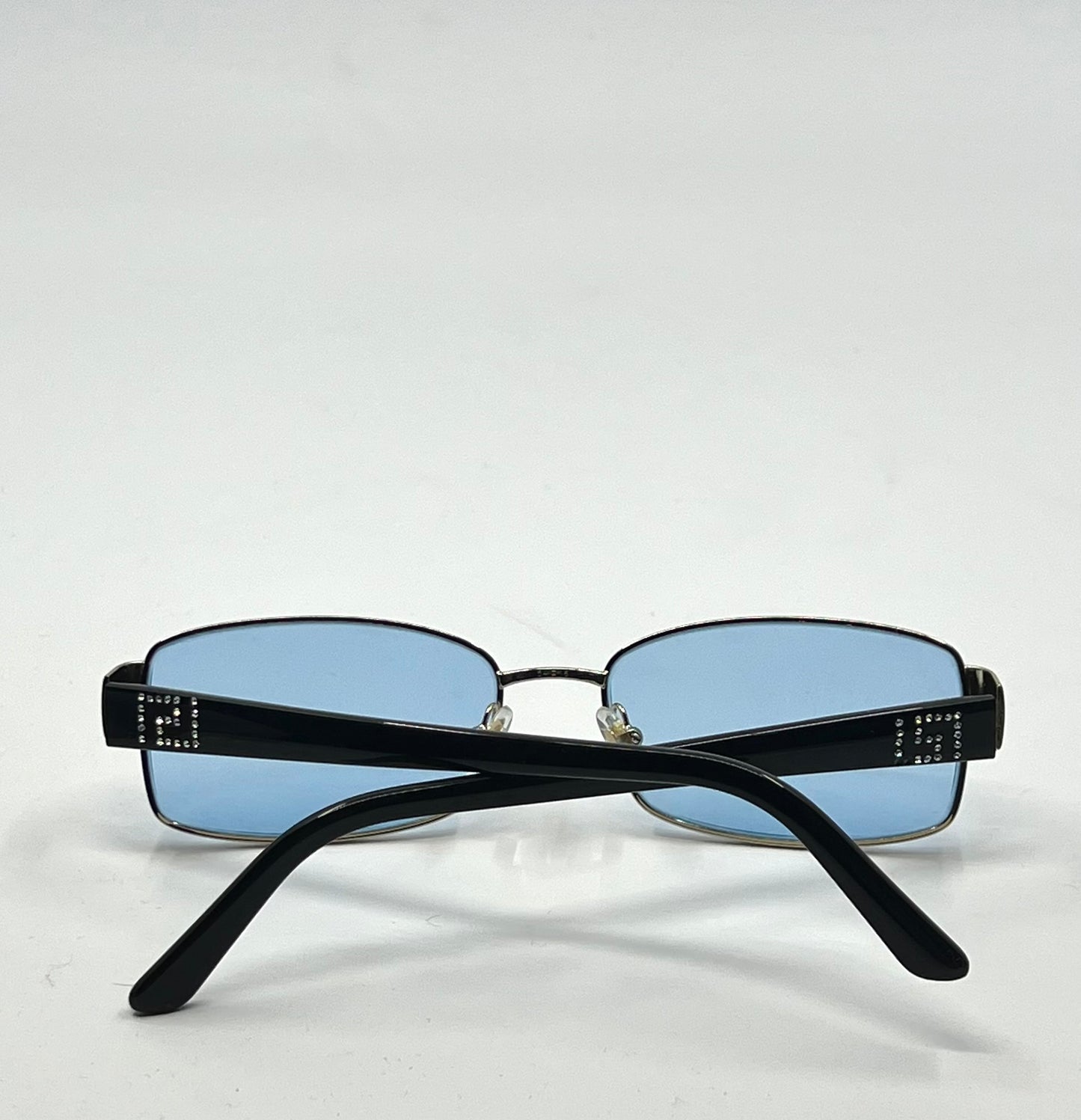 Versace 1177-B-M Sunglasses-Vintage Rhinestone w/New Sky Blue Custom Tinted Lenses