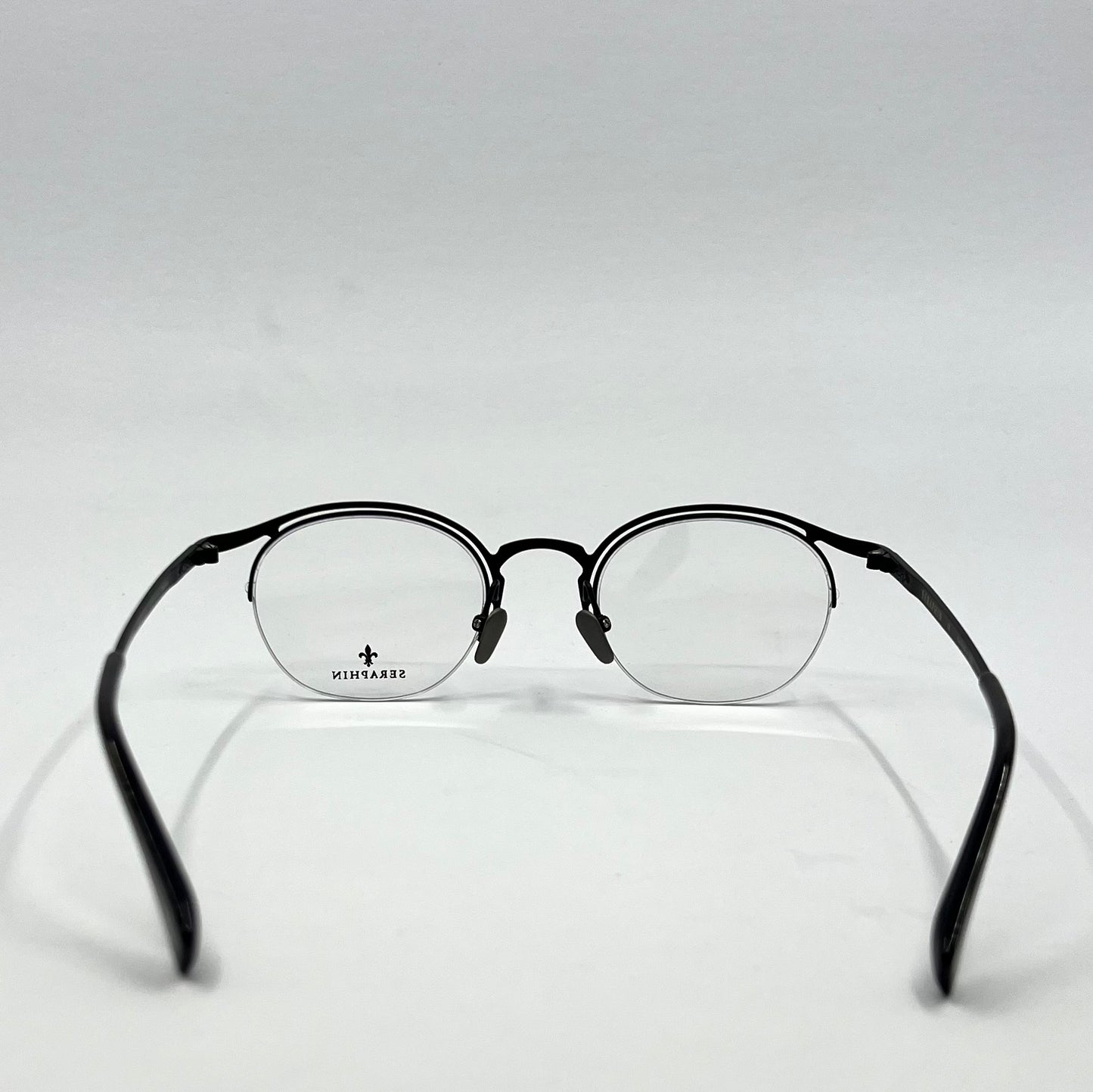 Seraphin Duval 8523 Eyeglasses Titanium Black 47-22-145/Handmade Japan-New