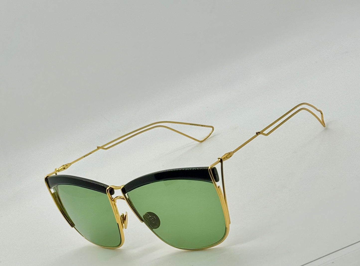 DiorSoElectric Rare Gold Green Sunglasses-Full Kit Authentic-Deadstock/New