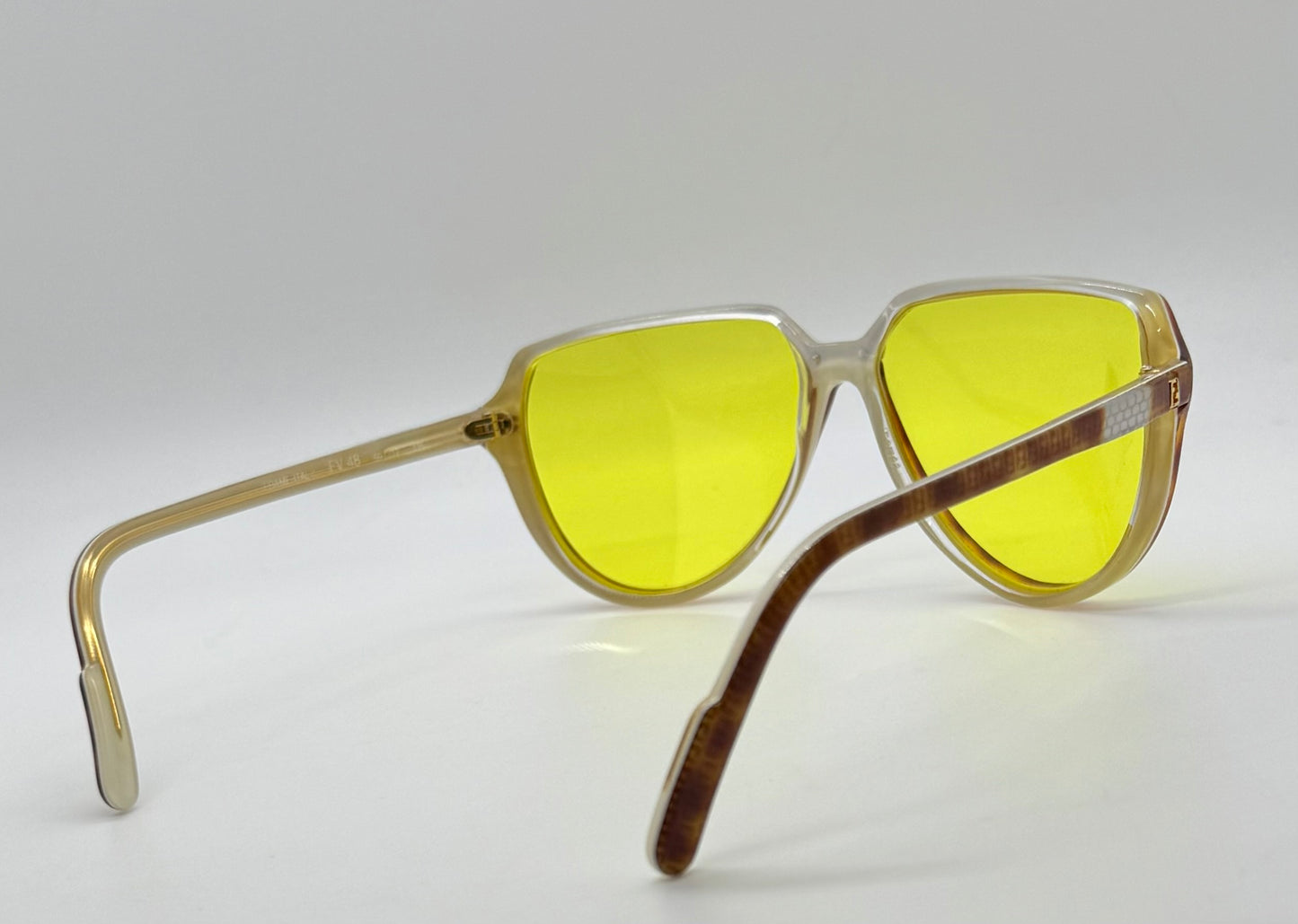 Fendi by Lozza FV48 Vintage Sunglasses w/New, Custom Yellow Day/Night Tint Lenses