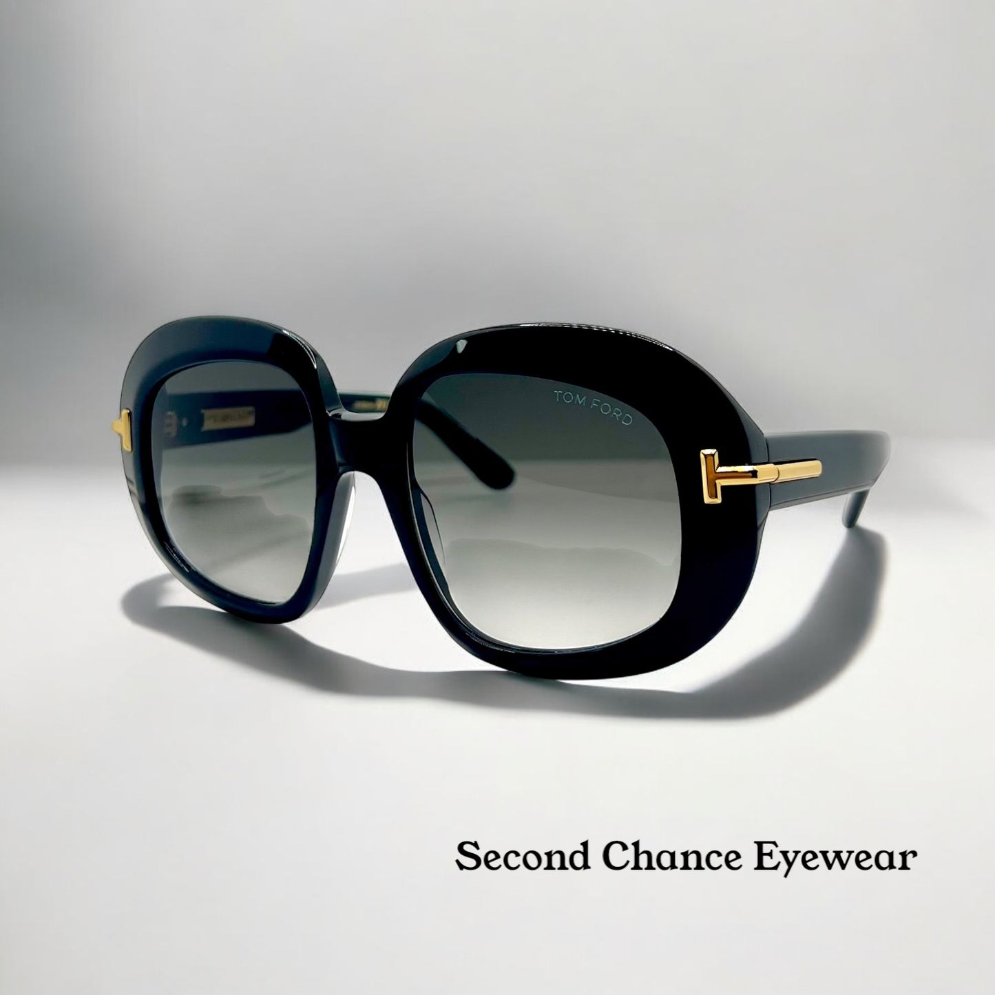 TOM FORD ICON COLLECTION TF1237 01B Sunglasses-ZEISS Gradient Lenses-Full Kit-NEW