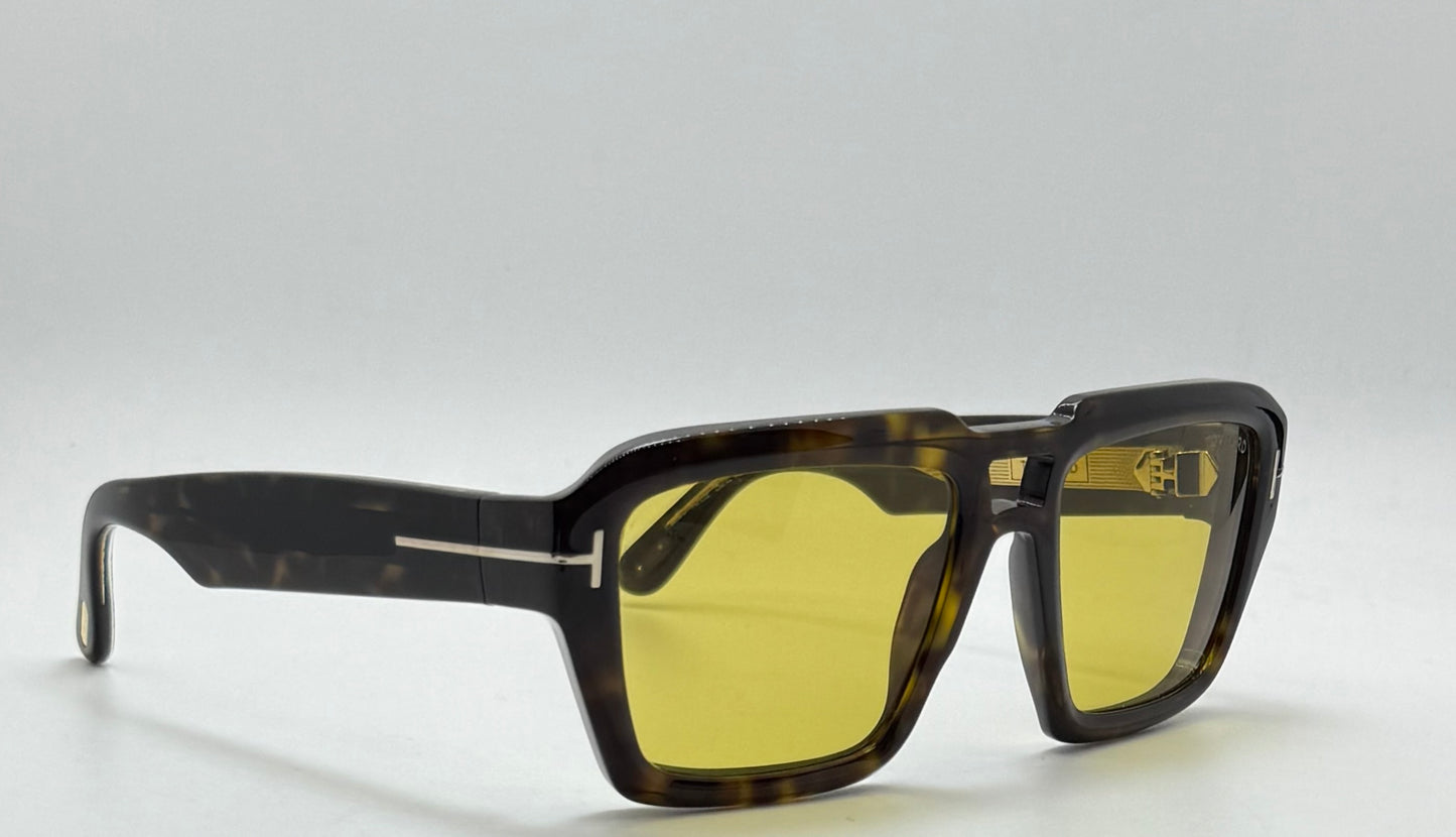 Tom Ford TF1202 52E ICON Collection Sunglasses-Zeiss Yellow Lenses-Full Kit-New