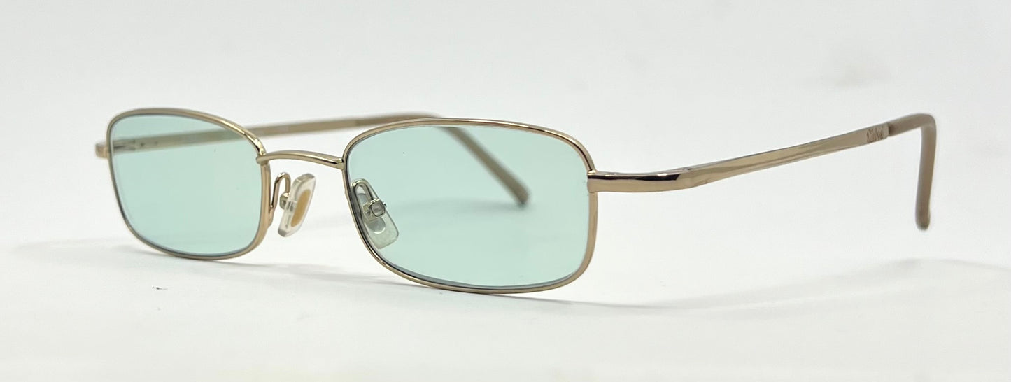 Chloé CL1110 C04 Gold Y2K Sunglasses w/ New Second Chance Customs Day/Night Lenses