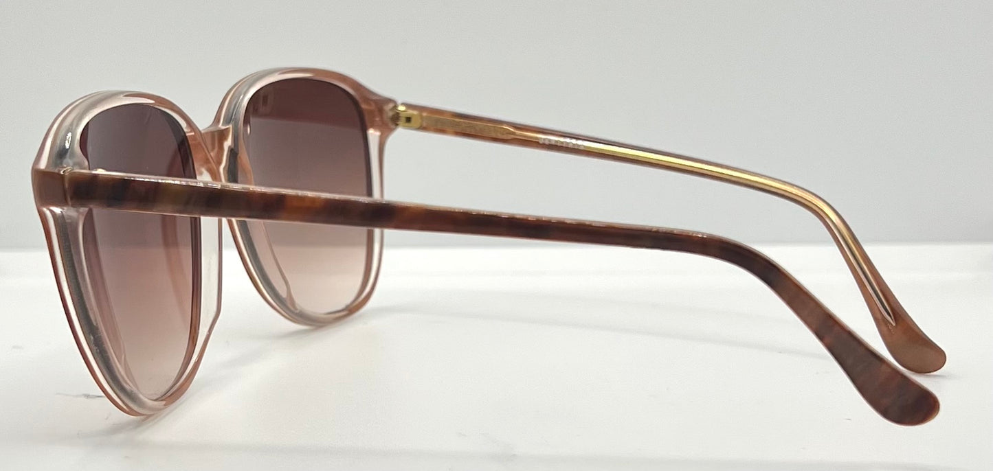 DEMITRIA Sand VINTAGE Marble Sunglasses 57mm w/Gradient Rose Lenses-NOS