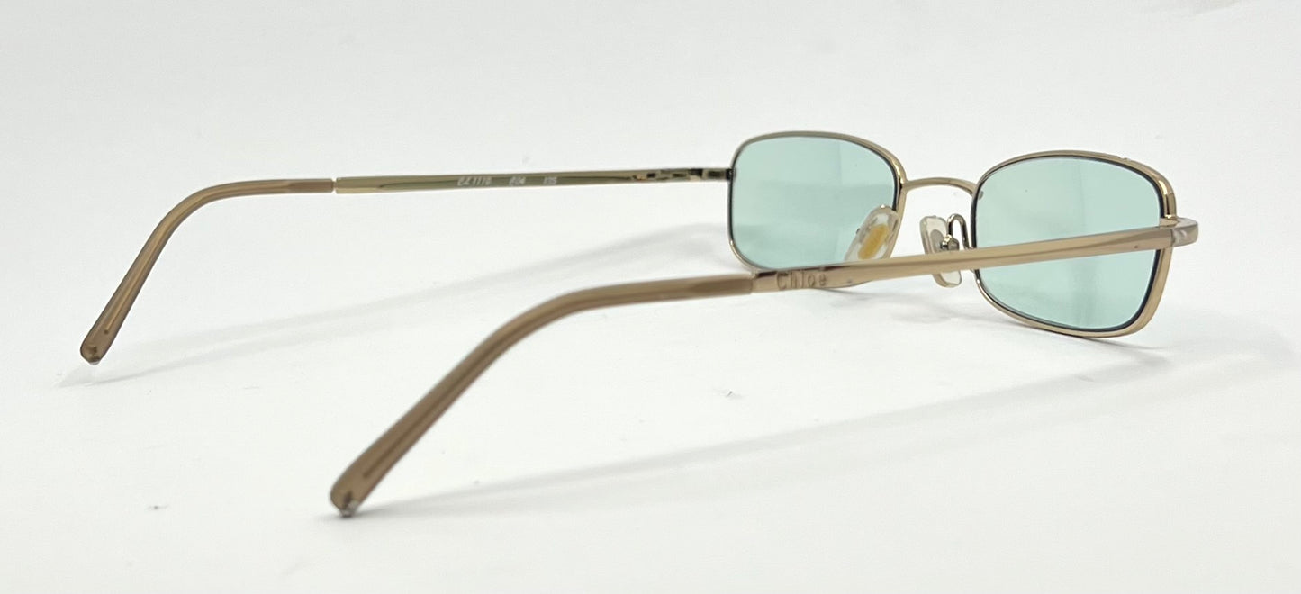 Chloé CL1110 C04 Gold Y2K Sunglasses w/ New Second Chance Customs Day/Night Lenses