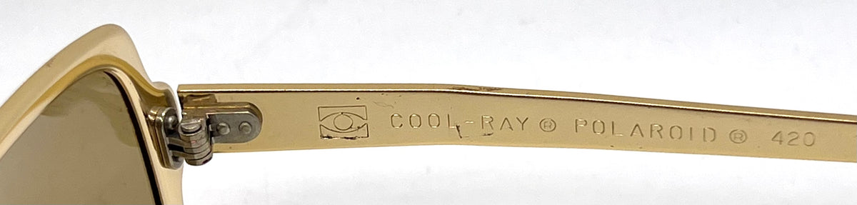 Cool-Ray Polaroid Fast Back Gold-Vintage Aviator-Original Polarized Sunglasses