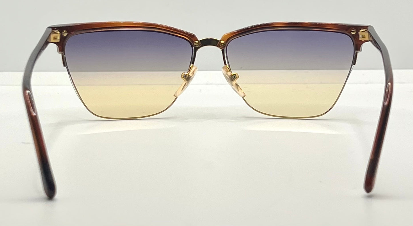Versace 343 747 Vintage Half-Rim Sunglasses w/New Gradient Custom Tinted Lenses-56mm