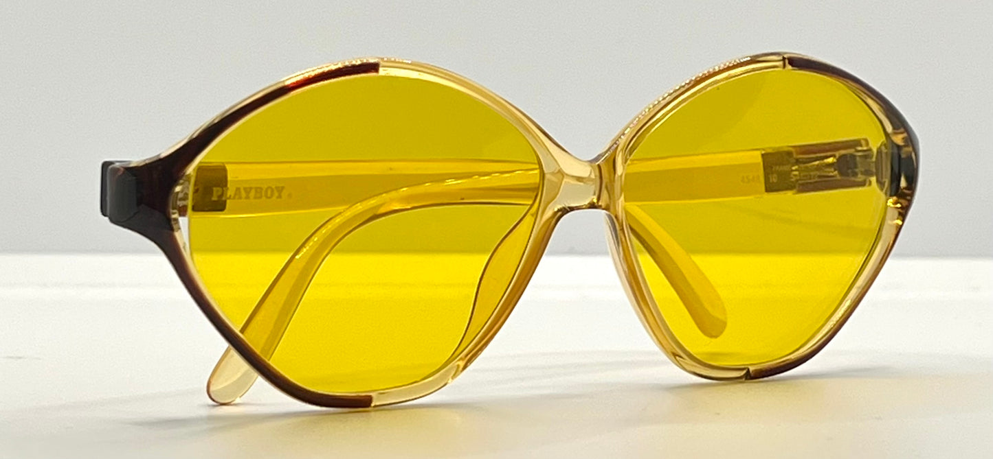 Playboy 4548 10 Vintage Sunglasses w/New Yellow Day/Night Custom Tinted Lenses-Unworn-54mm