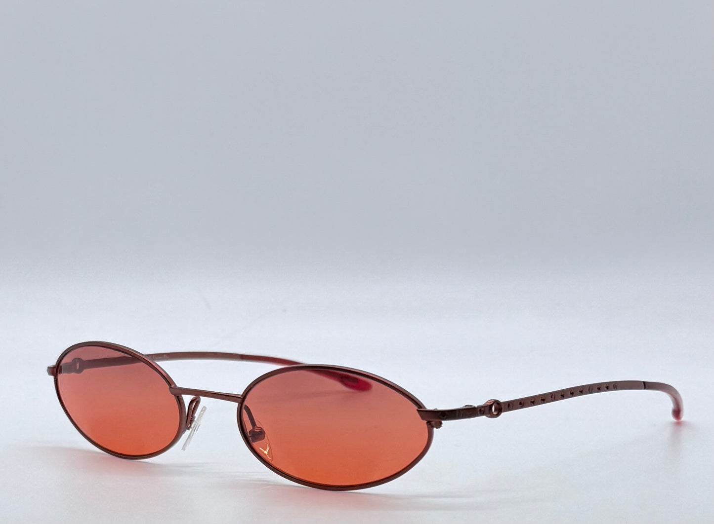 Christian Dior CD 3088 Red Metal Sunglasses w/New Red Tinted Custom Lenses