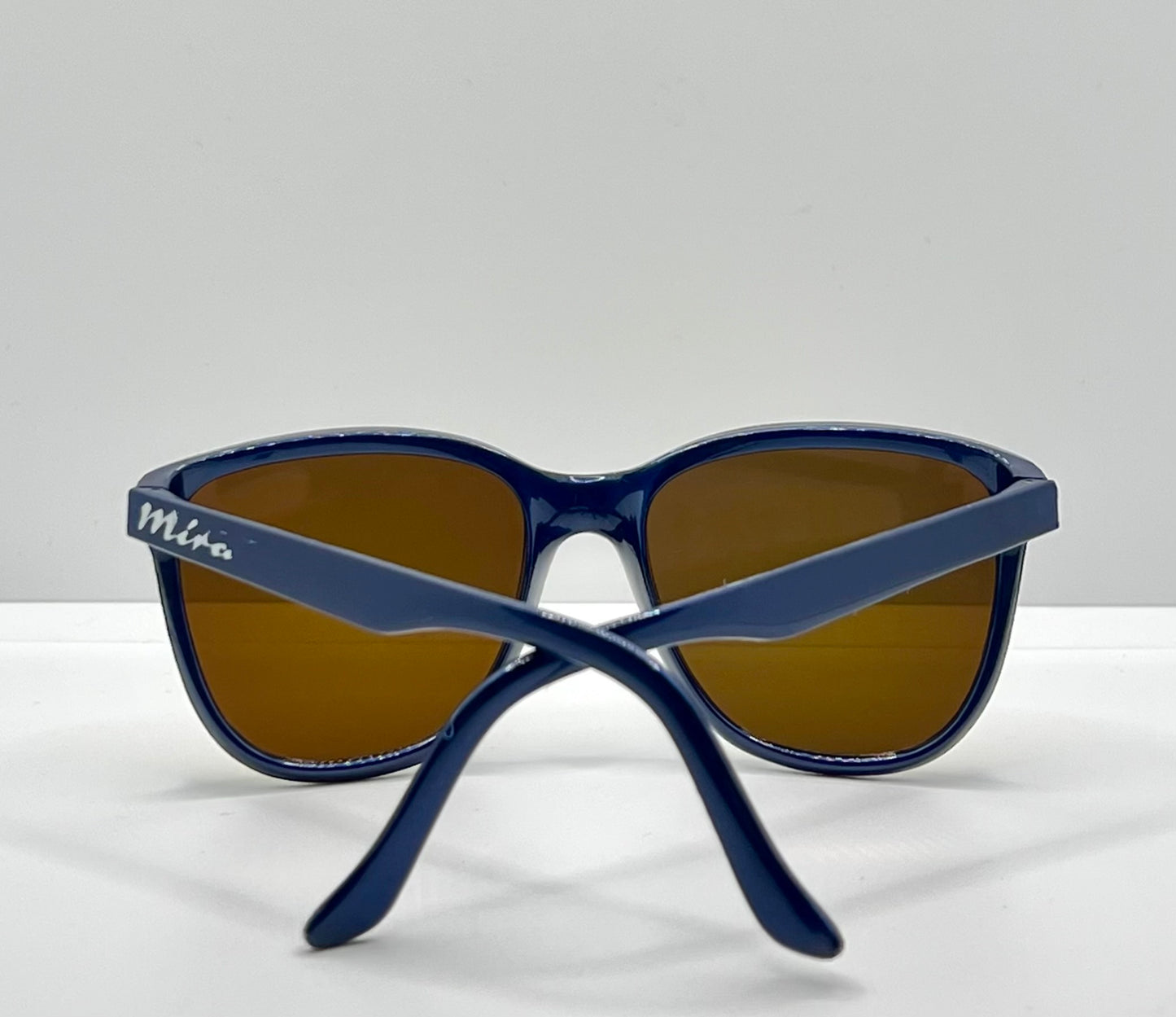 MIRA 10 VINTAGE Sunglasses Blue Frame-Yellow Mirrored Glass Lenses-Deadstock-France