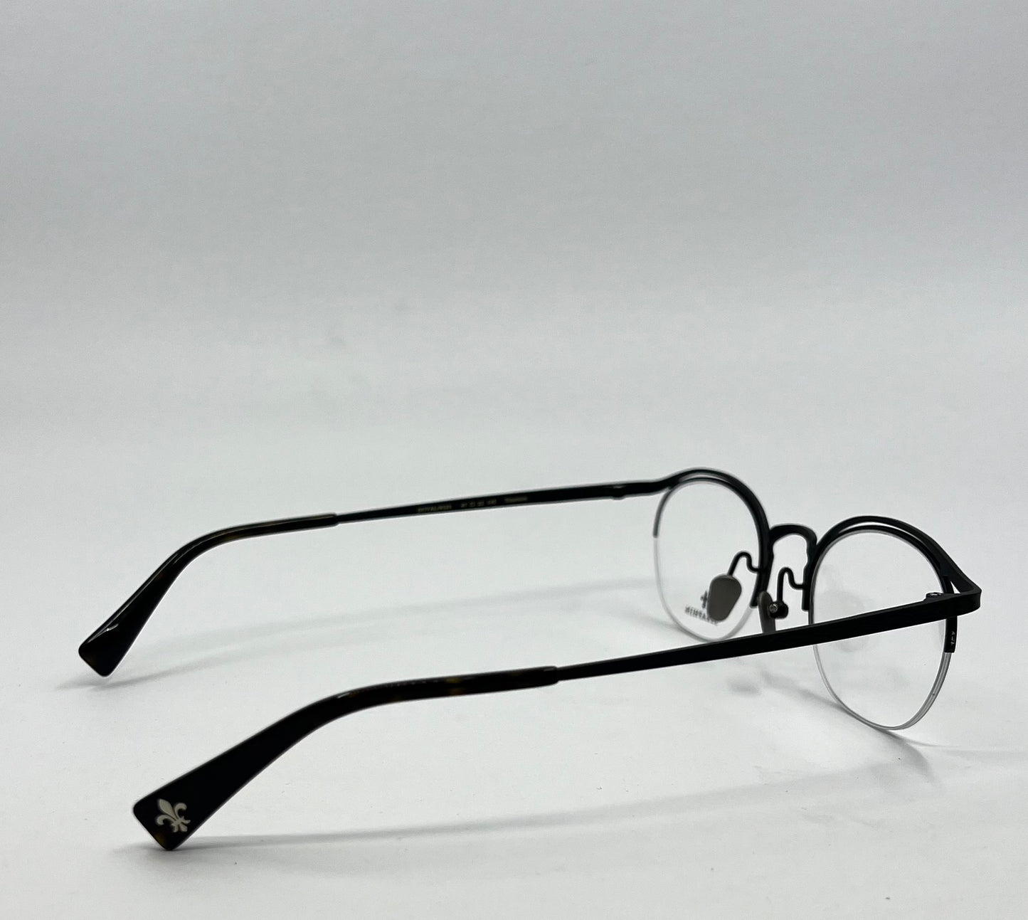 Seraphin Duval 8523 Eyeglasses Titanium Black 47-22-145/Handmade Japan-New