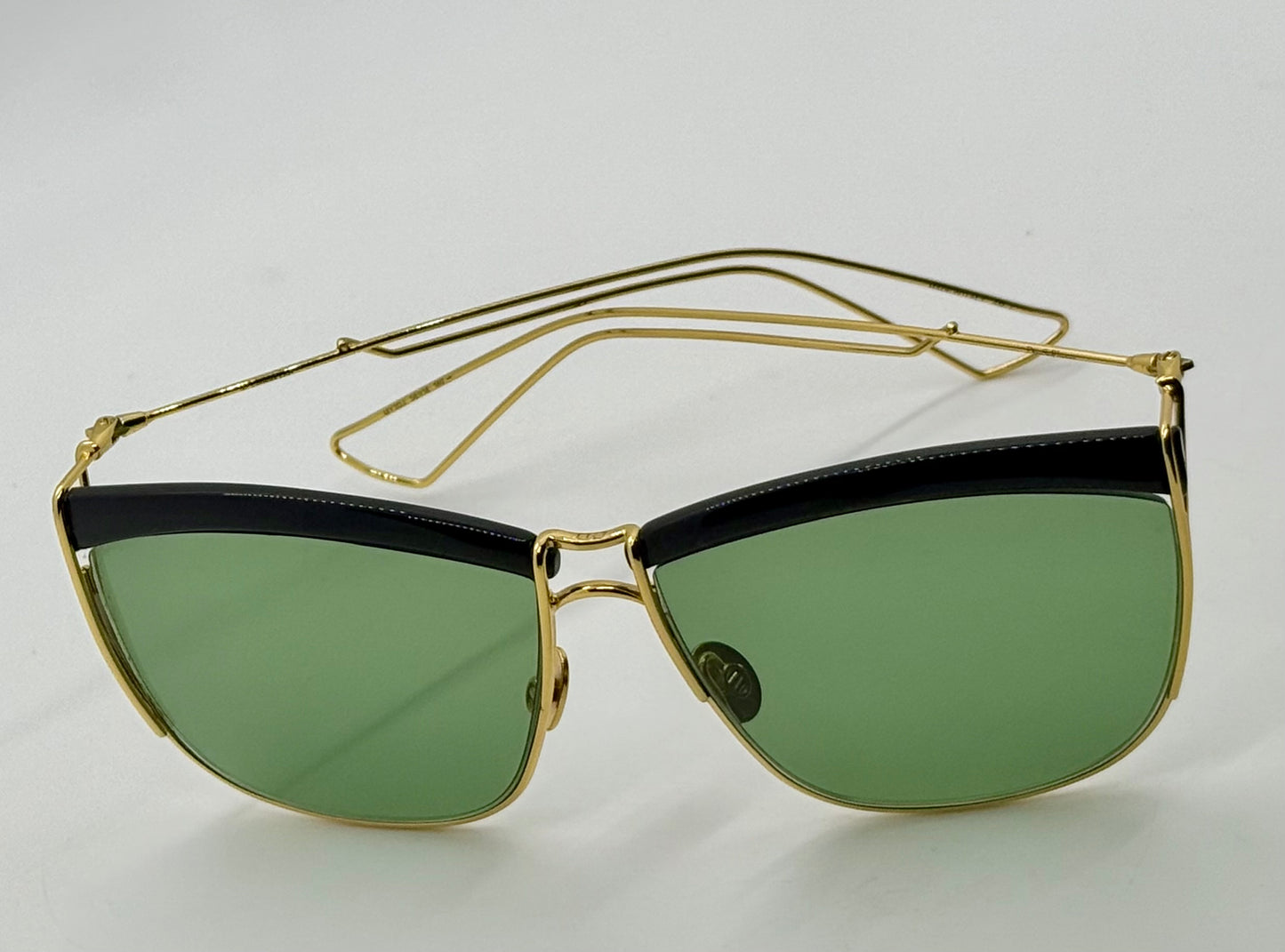 DiorSoElectric Rare Gold Green Sunglasses-Full Kit Authentic-Deadstock/New
