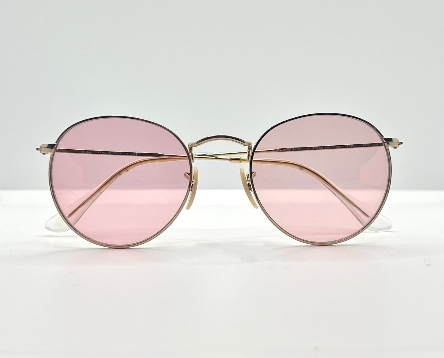 Deadstock Ray-Ban RB3447 Gold – Pink Champagne Tint Custom Lenses