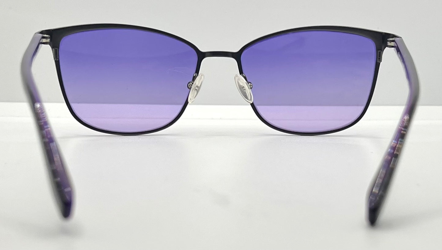Kung Fu Eyes Sophia 159 Purple Titanium Sunglasses w/New, Custom Gradient Lenses