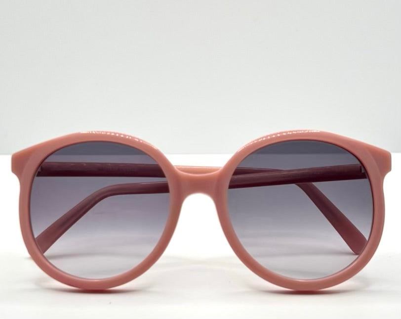 Anglo American Optical MOD.151 Vintage Round Sunglasses-Peach Frame-Gradient Lenses