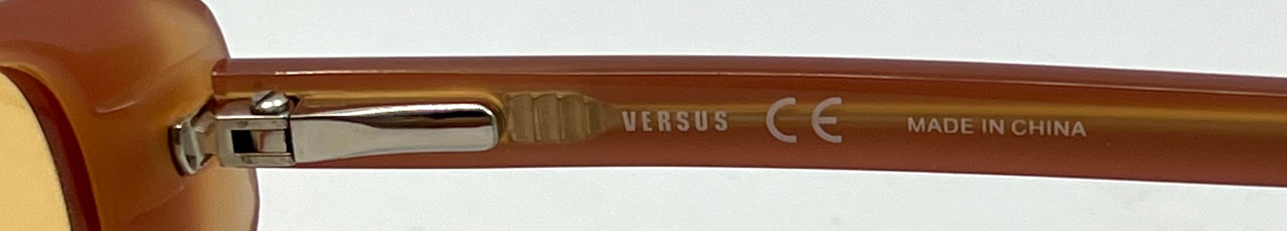 Versus by Versace VR8029 469 Vintage Sunglasses w/New Solid Amber Custom Tinted Lenses-Deadstock