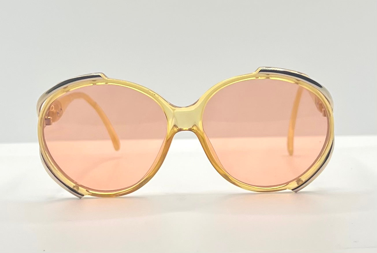 Vintage Christian Dior 2189 Sunglasses-Crystal Honey Optyl w/New, Custom Rose Lenses