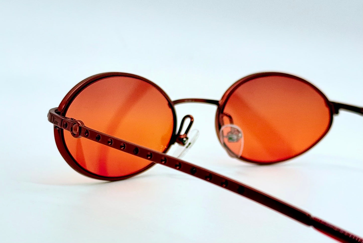 Christian Dior CD 3088 Red Metal Sunglasses w/New Red Tinted Custom Lenses