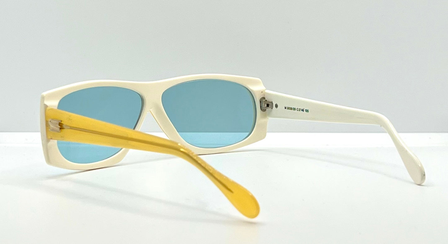 Vintage Silhouette M3038/20 Two-Tone Sunglasses Austria Custom Blue Lenses 135mm