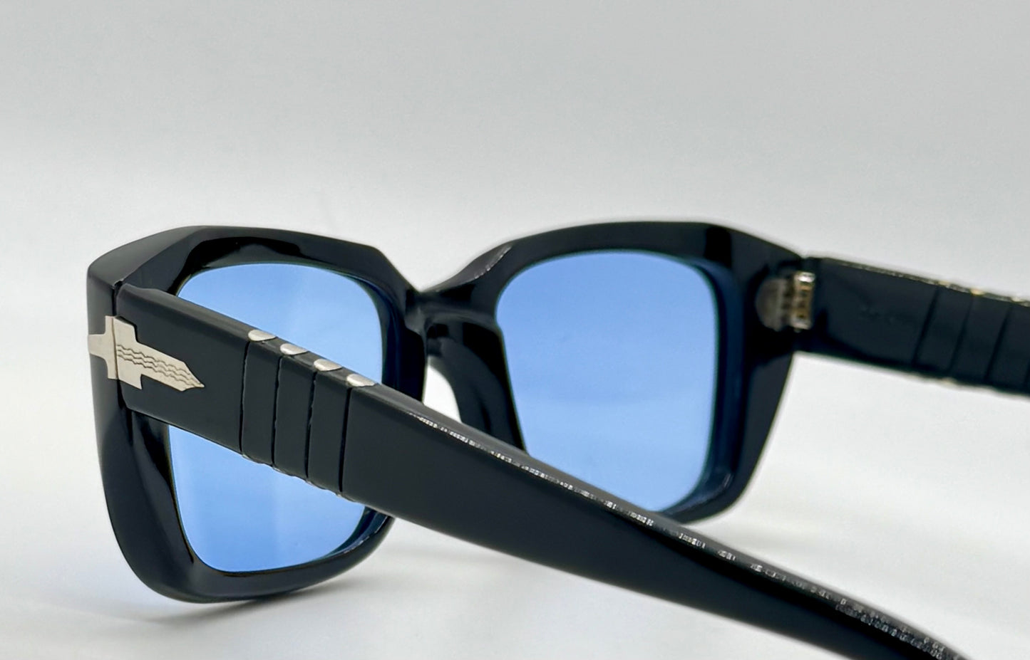 Persol 6156-Arabic Export-Blue Mineral Glass-Vintage 1940s-Deadstock-Rare