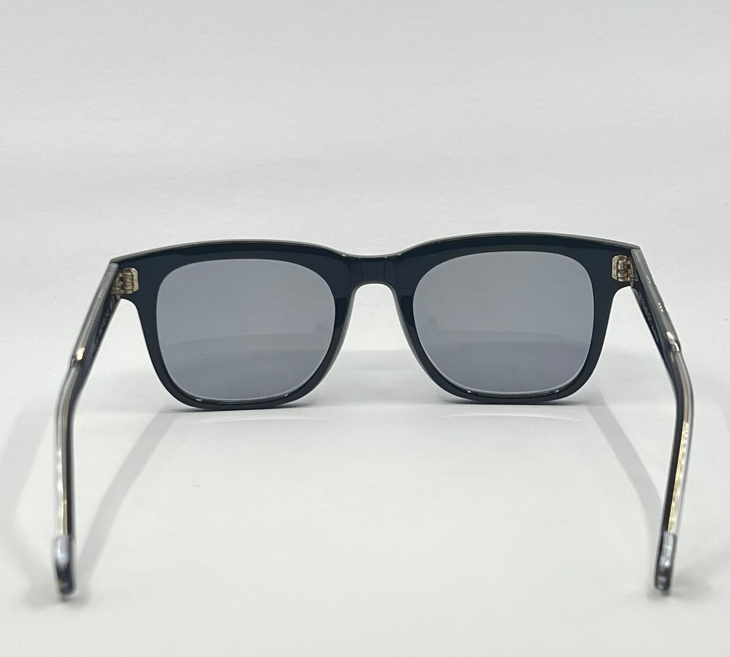 Entourage of 7 “Evander” Sunglasses w/New Solid Blue Custom Tinted Lenses-New/Unworn-Full Kit-Japan